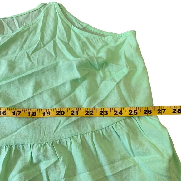 Torrid Green Tiered Lightweight Tank Top Cami Tie Front Top Size 3x 22/24 - Picture 9 of 10